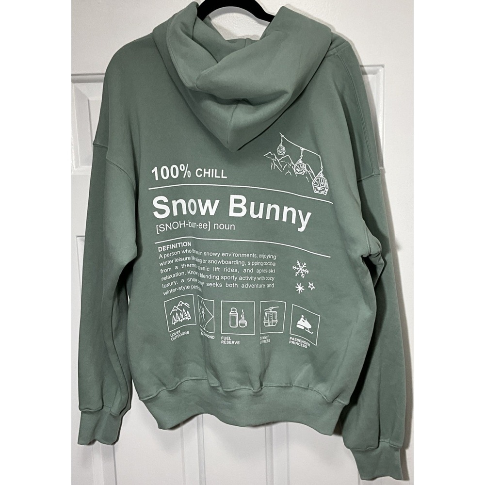 Recalled Target Wild Fable Viral Chill SNOW BUNNY Ski Hoodie Sweatshirt Large